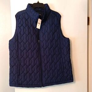 NWT Tint And Shadow Quilted Navy Blue Vest Size 2x